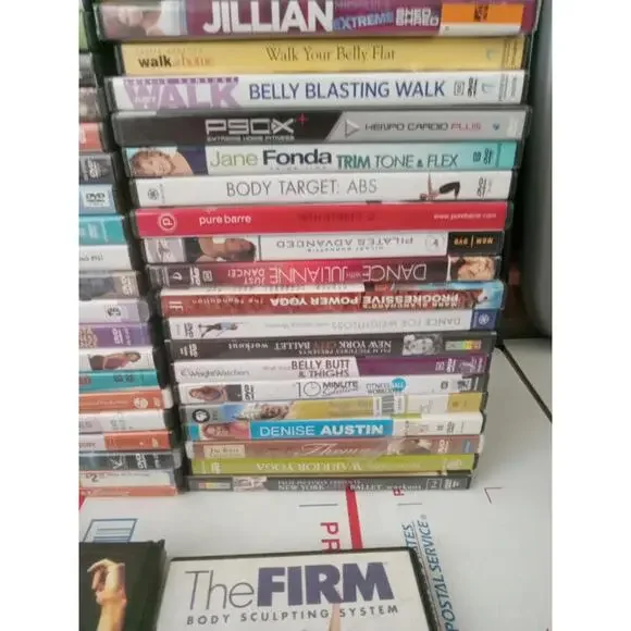 Lot Of 46 Ulimate Workout Lot Of Dvds Pilates Yoga Abs Core + More!~ Trl4#193